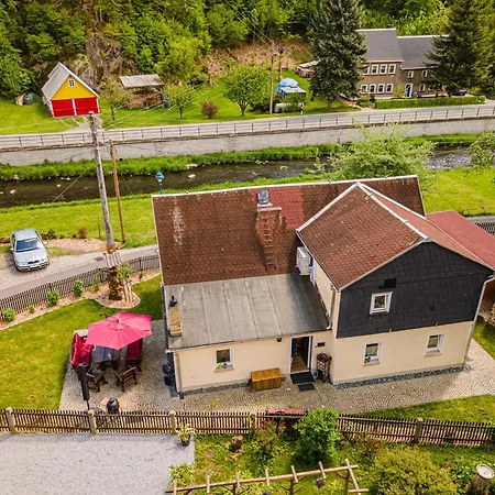 Tatil Evi Hotzenplotz Inkl Privaten Whirlpool & Sauna Direkt Am Fluss Mandau - Am Ruhigen Fahrradweg Hainewalde